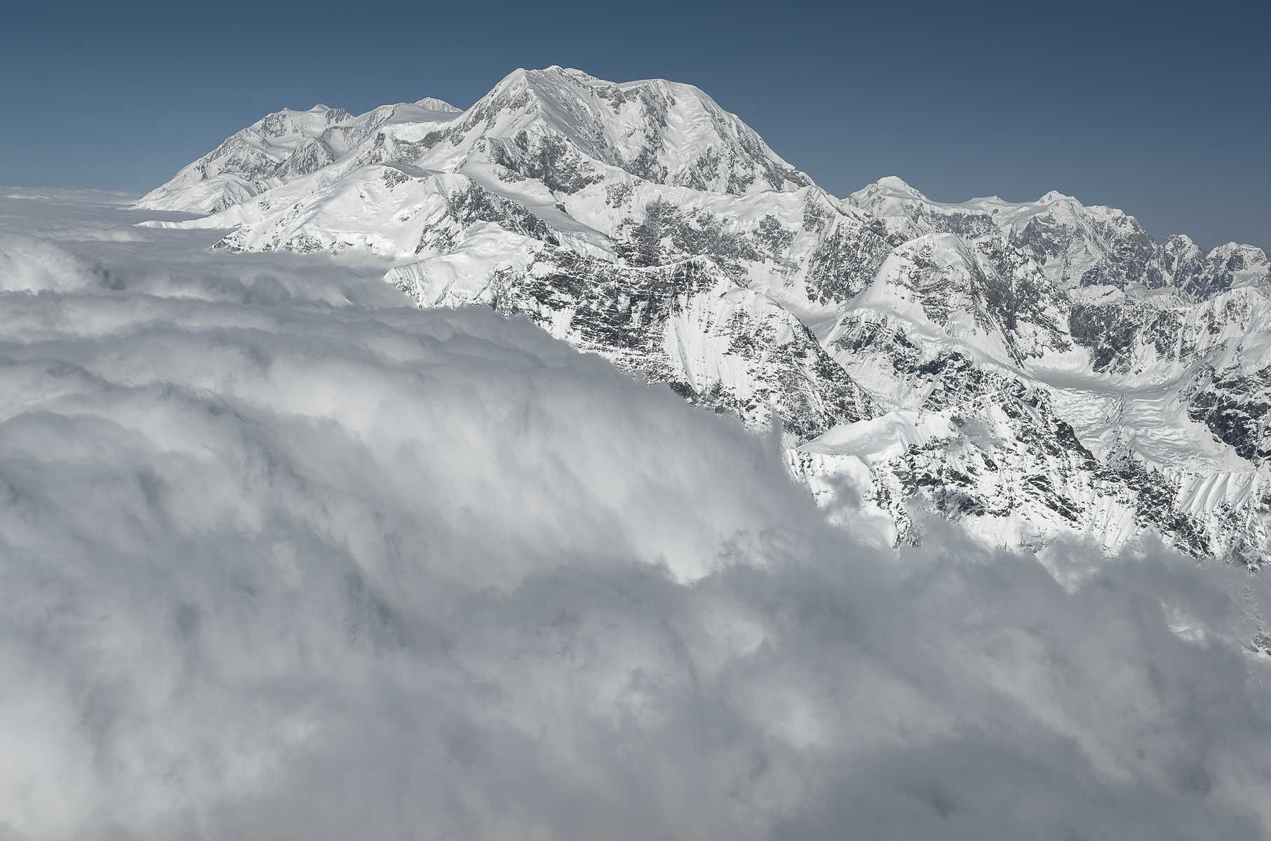 Barrier clouds on the northside of the Alaska Range.