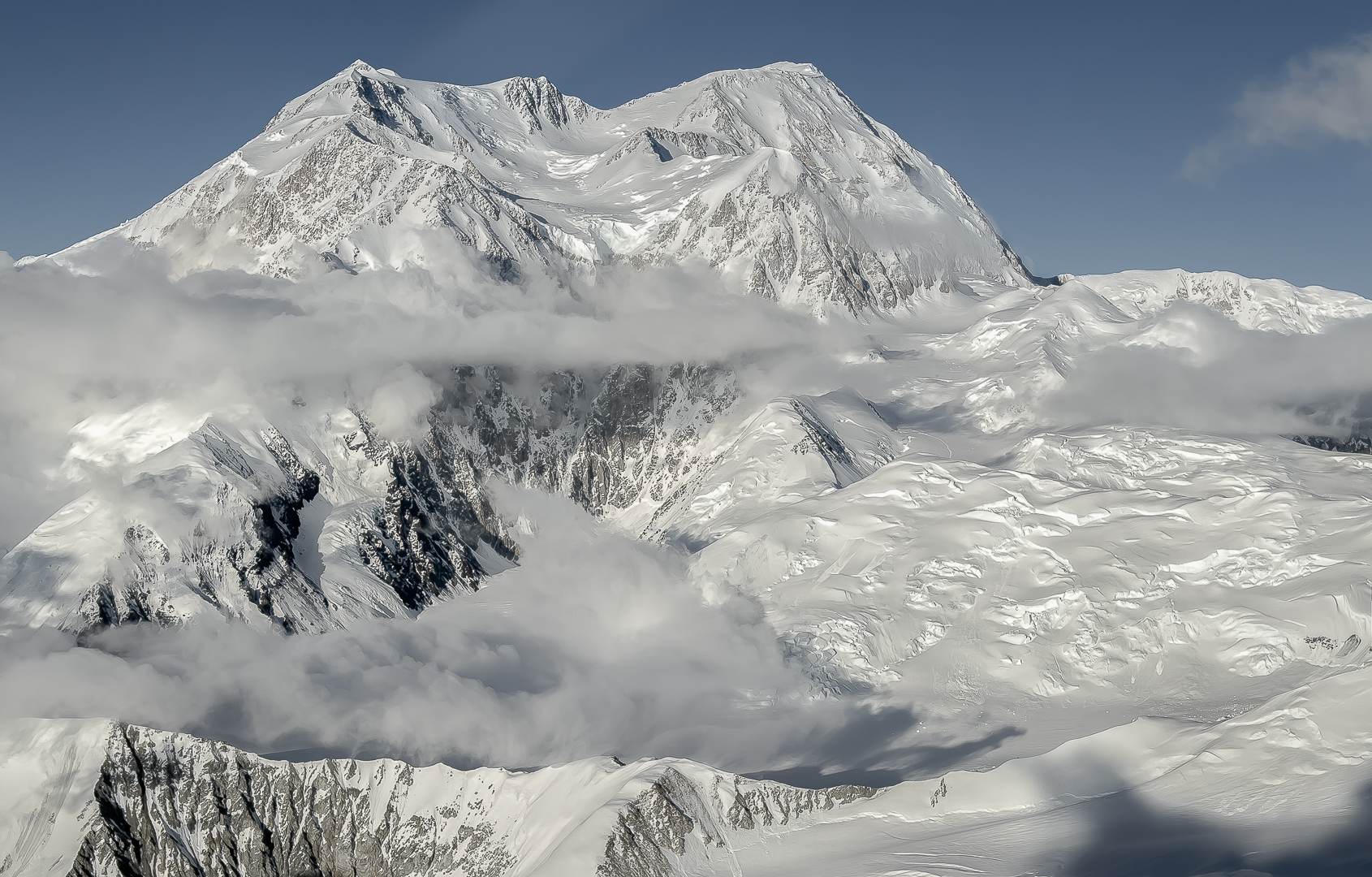 Denali pictured from Kahiltna pass